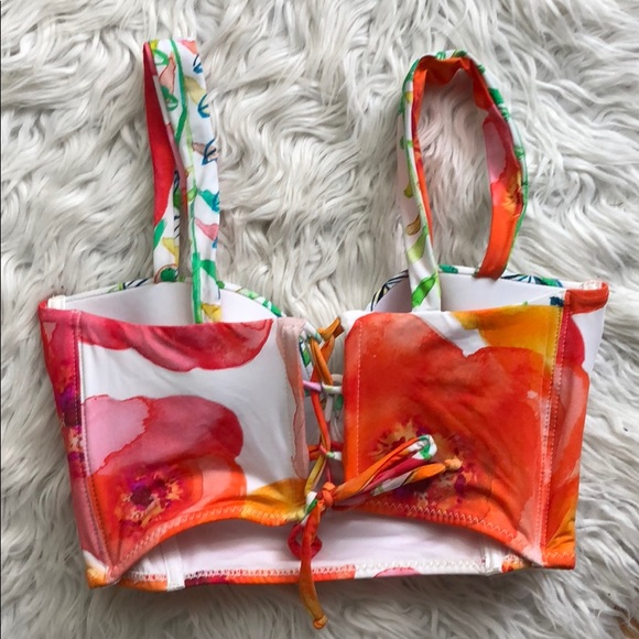 Anthro/SAHA Floral Bustier Bikini Top - Picture 4 of 5